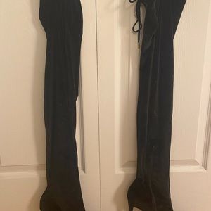 OTK velvet boots